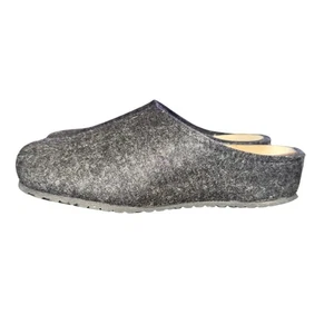 Haflinger Grizzly Michel Clogs Women's Sz 6 Graphite Gray Felt Removable Footbed - Picture 1 of 7