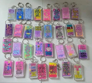 Vintage Kalan Keychain Lot x31 Funny Naughty Boys Boyfriend Teen Queen Princess - Picture 1 of 6