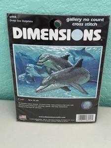 Dimensions No Count Cross Stitch Kit Deep Sea Dolphins 6944 NEW - Picture 1 of 4