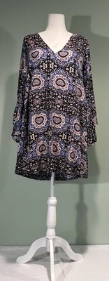 Vestido boho swing exuberante para mujer malva/púrpura talla S nuevo sin etiquetas Foto 1 de 4