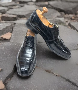 Studio Belvedere Full Original Aal elegante Herrenschuhe Größe 9,5 D – schwarz - Bild 1 von 11