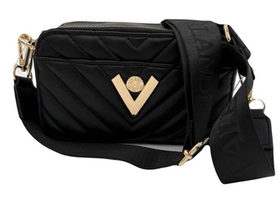 Valentino Orlandi Black Quilted Crossbody Purse NWT MSRP $360 Italy Luxury Bag - Image 1 of 4