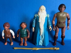 1979 Knickerbocker Herr der Ringe Figuren Gandalf Aragorn Frodo Samwise Stab - Bild 1 von 21