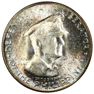 1947-S U.S. Philippines Fifty Centavos BU Uncirculated Toned A1941 - Picture 1 of 2