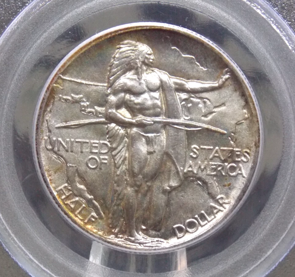 1928 Commemorative *OREGON TRAIL* Half Dollar 50c PCGS MS65 #327 Gem ECC&C, Inc. - Image 1 of 4