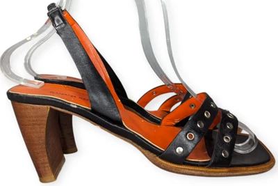 Banana Republic 黑色皮革 Kelsey 经典高跟鞋 5.5M 码 — 第 1/4 张图片