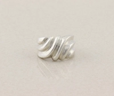 Sterling Silver Thick Band Ring Size 6 - Image 1 of 4