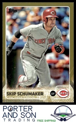 Skip Schumaker #/2015 Gold Border 2015 Topps #633 Cincinnati Reds Baseball Card - Image 1 of 2