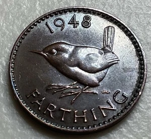 1948 British Farthing Coin  - Picture 1 of 2