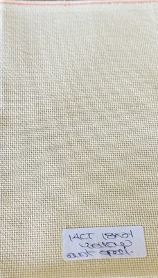 Zweigart Aida 14 count 18 in. x 21 in. Yellow Opalescent Cross Stitch Fabric - Image 1 of 3