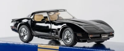 1980 Corvette L-82 in Black  Diecast Model Car by The Franklin Mint in 1:24 Scal - Image 1 of 2