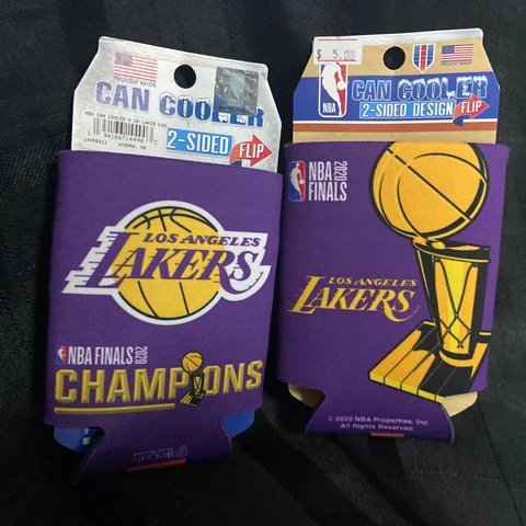 Los Angeles Lakers 2020 NBA Finals Can Cooler Double Sided -Lot Of 2 -Brand New! Cover
