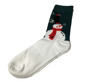 Men Snowman Let It Snow Fun Christmas Dress Sock Novelty Cotton Blend Mid Calf - Picture 1 of 3