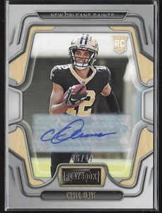 2022 Panini Playbook #109 Chris Olave Signatures Gold #/49 Rookie Saints Auto - Bild 1 von 2