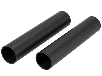 Set: 2x Cover für Telegabelholme, 165mm, Echt-Carbon - Schwarz, matt - Bild 1 von 3