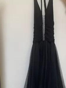 B Darlin Black Tulle And Silk Diamond Dress - Picture 1 of 3