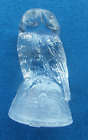 Clear Glass Owl Ornament with a Frosted Base Approx 10cm Tall