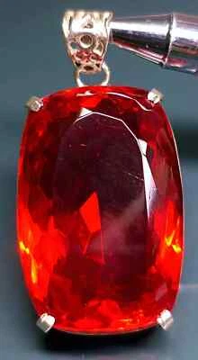 Cushion Cut 127-128 Ct Locket Red Topaz Certified Natural Loose Gemstone PD020 - Image 1 of 4