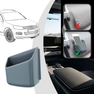 2Pcs Plastic Gray Car Organizer Storage Bag Box Holder Automotive Accessories - Picture 1 of 6