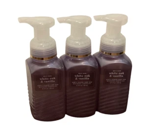 3 White Oak & Vanilla Bath & Body Works Gentle Foaming Hand Soap 8.75 fl oz New - Picture 1 of 2