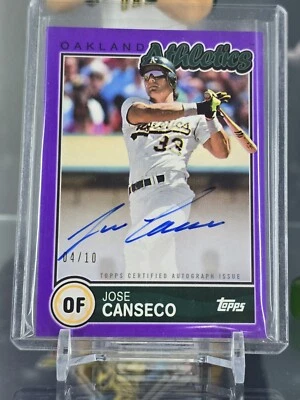 2020 Jose Canseco Topps Brooklyn Auto /10 - Image 1 of 2