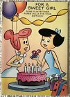 Unused Birthday Wilma Betty Flinstones Paper Doll Play Vtg Greeting Card 1990
