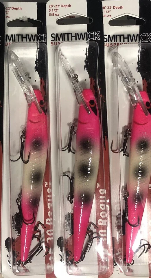 Lote de 3 señuelos de pesca Smithwick Top 20 suspensión Rouge Crankbait Floyd S3 Foto 1 de 1