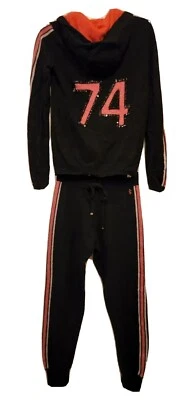 JUICY COUTURE CHÁNDAL CACHEMIR ETIQUETA NEGRA RAYAS Y BLING PEQUEÑO Foto 1 de 4