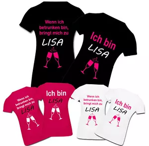 When I'm Drunk..Spell Shirt Funshirt Partner Shirts with Wish Name Party - Picture 1 of 5