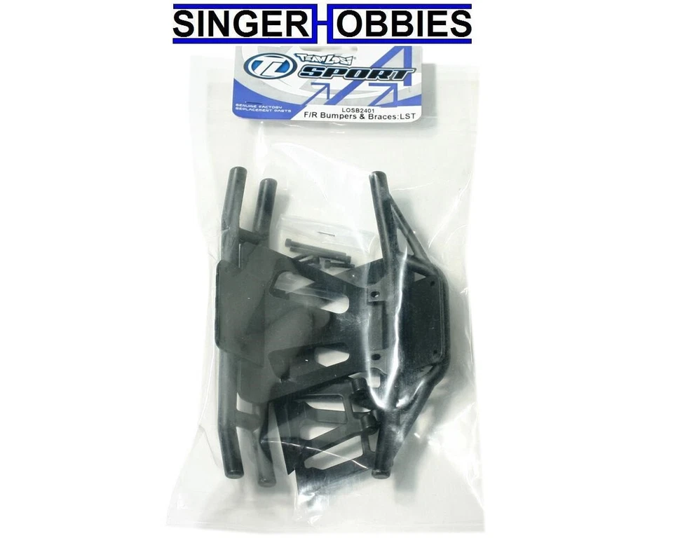 Losi LOSB2401 Front & Rear Bumpers Braces Lst2 XXL Aftershock