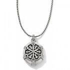 NWT Brighton Winter Sparkle Snowflake Silver Crystal Locket Holiday Necklace $58