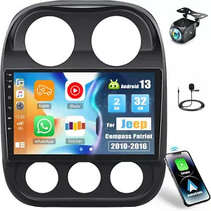 Radio estéreo GPS Apple Carplay para Jeep Patriot Compass 2009-2016 Android 13 - Imagen 1 de 17