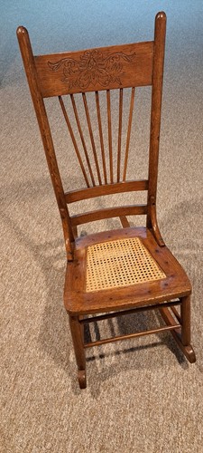 Vintage Cane Bottom Adult Rocker | eBay
