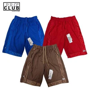 Pro Club Men's Heavyweight Mesh Basketball Shorts (Royal Blue/Red/Brown) - Picture 1 of 28