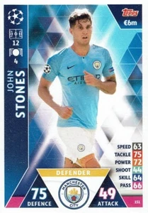 Topps Match Attax Champions League Karte Nr. 151 John Stones Manchester City - Picture 1 of 1