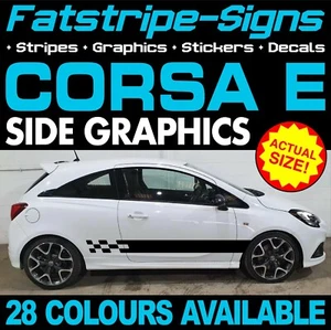 to fit VAUXHALL CORSA E GRAPHICS STICKERS STRIPES DECALS OPEL VXR SXI GSI TURBO - Picture 1 of 2