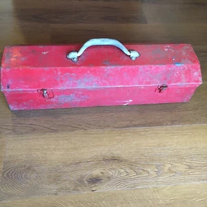 Stahl Werkzeugkoffer 19" x 6" Walmdach Stil tragbar 2 Metallriegel schließen - Bild 1 von 9