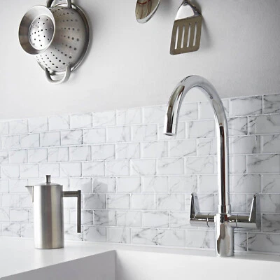 Florence Marble Subway Self Adhesive Wall Tiles Without Mess Easy To Apply - Image 1 of 4