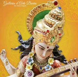 Porcellana Capodimonte. Divinità Indiane. SARASWATI, oppure Sarasvati - Foto 1 di 24