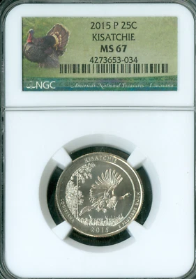 2015 P KISATCHIE PARKS QUARTER NGC MS67 PQ   * - Image 1 of 2