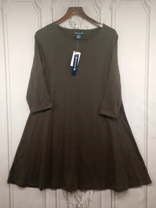 NWT Architect Dress Womens SZ L Casual Shift Stretch Black Coffee Color MSRP$30 - Picture 1 of 19