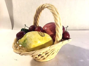 Vtg Tuscan Bassano Italy Italian Pottery Ceramic Fruit Basket Centerpiece Sticke - Picture 1 of 1
