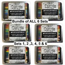 Tim Holtz Distress Watercolor Pencils Set 1, 2, 3, 4, 5, 6 Bundle ALL 72 Colors