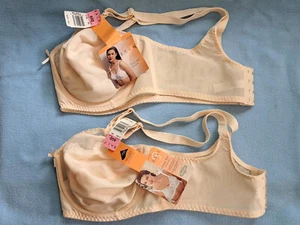 2 x Bali Damen Blumen Bügel BH beige Gr. 40D NEU - Bild 1 von 5