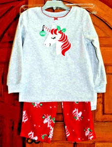 Carter's Girl's Two-Piece Pajamas Unicorn Long Sleeve Size 4T - Picture 1 of 4