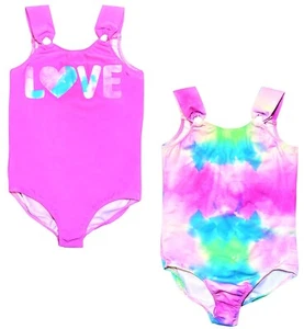 Girls One Piece Swimsuits - 2 Pack - Picture 1 of 29