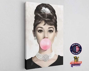 Audrey Hepburn Actress Bobble Canvas Print Art Home Décor Wall Art - Picture 1 of 6