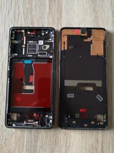 COVER CORNICE FRAME ALLOGGIO PER DISPLAY HUAWEI P30 ELE-L09 L29 VETRO NERO TASTI - Picture 1 of 1