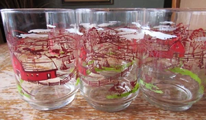 Set of 5 ~ Vintage Hickory Farms 8 oz. Drinking Glasses Juice Glasses - Picture 1 of 12
