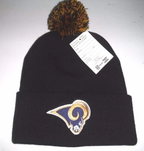 Los Angeles St.Louis Rams Vintage Beanie Toque Knit Hat With Pom NFL BY TWINS - Picture 1 of 1